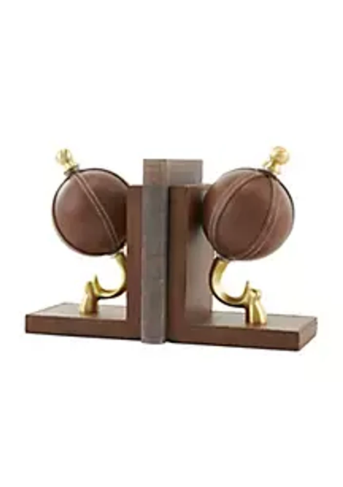 Monroe Lane Contemporary Leather Bookends - Set of 2
