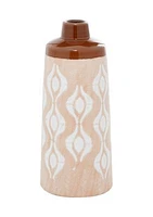 Tan Porcelain Traditional Vase