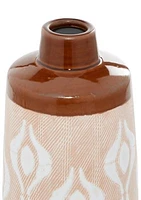 Tan Porcelain Traditional Vase