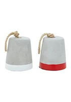 Coastal Cement Stone Sculpture - Set of 2