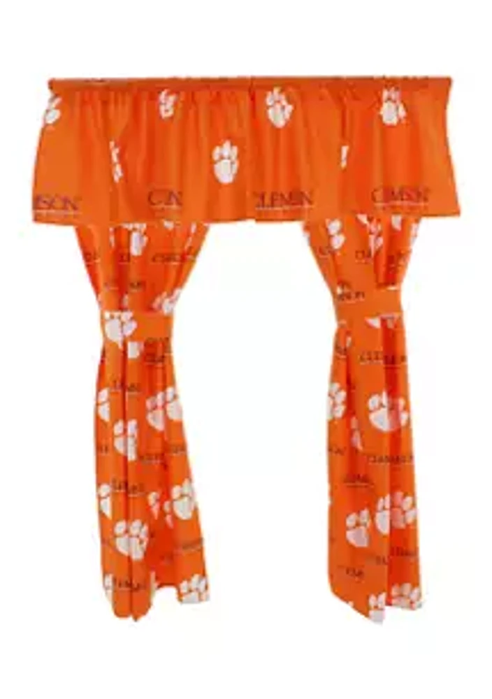 College Covers NCAA Clemson Tigers Printed Curtain Valance