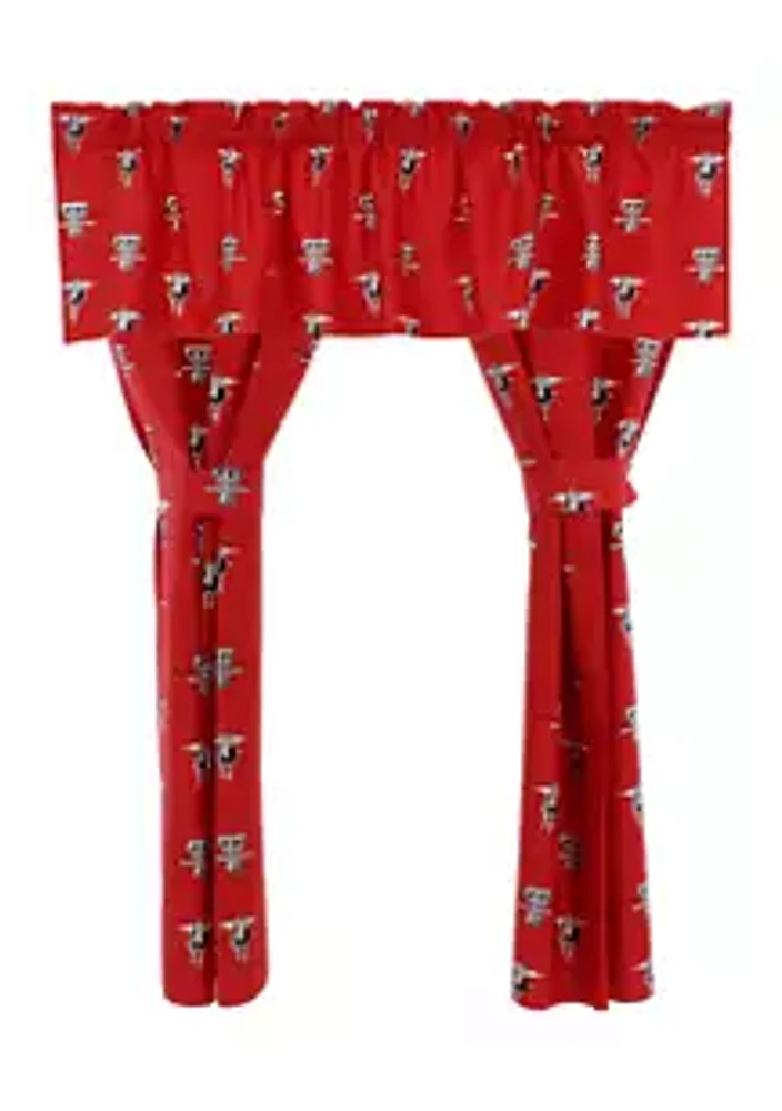 College Covers NCAA Texas Tech Red Raiders Printed Curtain Valance