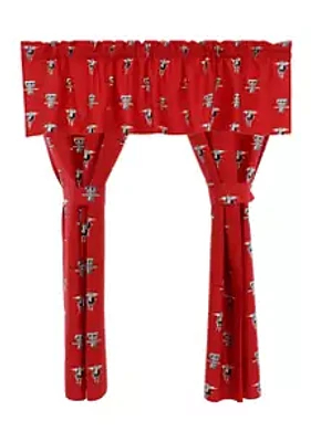 College Covers NCAA Texas Tech Red Raiders Printed Curtain Valance