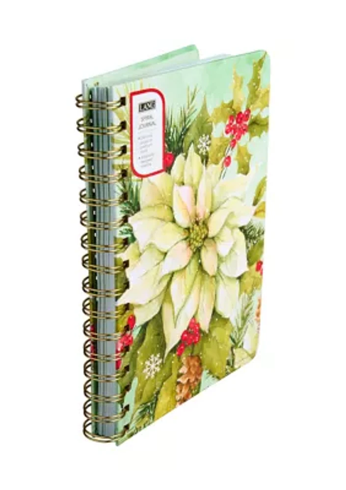 Poinsettia Spiral Journal