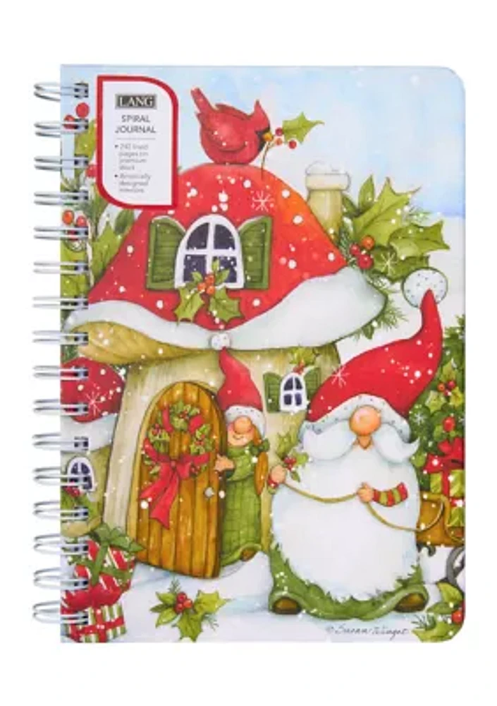 Holiday Gnome Spiral Journal