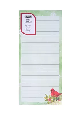 Poinsettia and Cardinal Mini List Pad