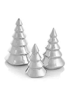 Nambe Mills Mini Christmas Trees - Set of 3