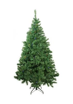 6 ft Pre-Lit LED Medium Mixed Classic Pine Artificial Christmas Tree - Multi Lights