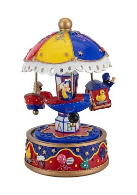 7.5Inch Children's Rotating Boat  Plane and Train Musical Carousel