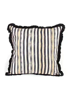 Courtly Check Ruffled Square Pillow