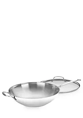 Cuisinart Chef's Classic Stainless Steel 14-in. Stir Fry Pan with Cover