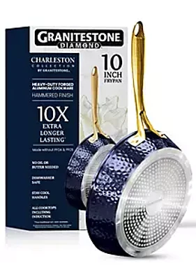 Granitestone Granitestone Charleston Collection 10 in Frying Pan in Navy/Gold