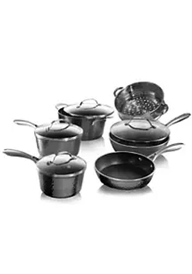 Granitestone 10-Piece Hammered Ultra-Durable Mineral And Diamond Infused Cookware Set