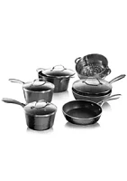 Granitestone 10-Piece Hammered Ultra-Durable Mineral And Diamond Infused Cookware Set