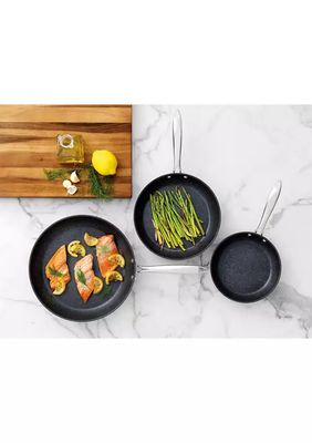 Professional -Piece Aluminum Hard Anodized Diamond and Mineral Coating Ultimate Nonstick Premium Frying Pans