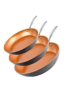 Gotham Steel Gotham Steel Pro Hard Anodized Nonstick 3 Pack Frying Pans (8 in., 10 in., and 12 in.)