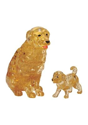 3D Crystal Puzzle - Dog & Puppy: 47 Pcs