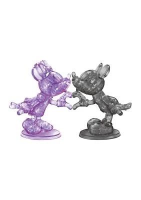 3D Crystal Puzzle - Disney Minnie & Mickey (Black/Purple): 68 Pieces