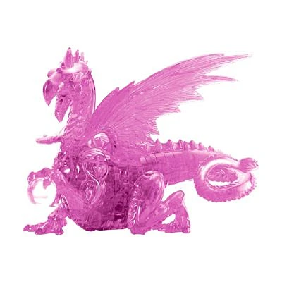 3D Crystal Puzzle - Dragon (Pink): 57 Pcs