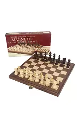 John N. Hansen Co. Travel Magnetic Walnut Chess Set