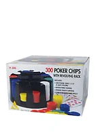 John N. Hansen Co. 300 Poker Chips with Revolving Rack