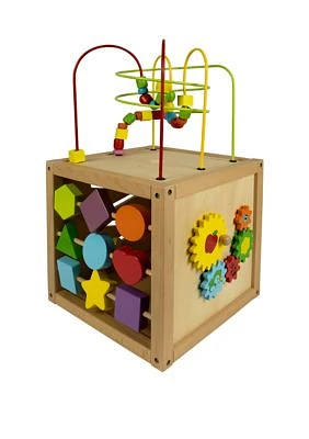 Wooden 5 Sided Activity Cube