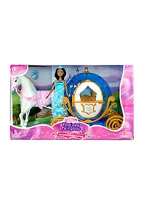 Homeware Princess Doll with Horse and Carriage-Ethnic