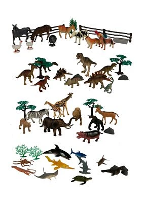 60 Piece Animal Figure Set with Accessories