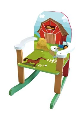 Children's Wood Farm Rocking Chair