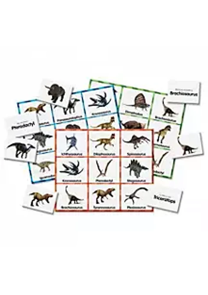 Learning Journey International Match It! Bingo - Dinosaurs - Reading Game for Preschool and Kindergarten 36 Picture Word Cards