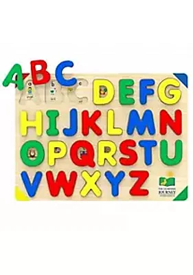 Learning Journey International Lift & Learn ABC Puzzle - Pictures Underneath Each Piece - Alphabet and Phonics Learning Toy