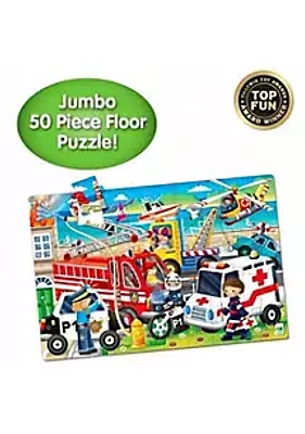 Learning Journey International Jumbo Floor Puzzles - Emergency Rescue - Extra Large Puzzle Measures 3 ft by 2 ft - Preschool Toys & Gifts for Boys & Girls Ages 3 and Up