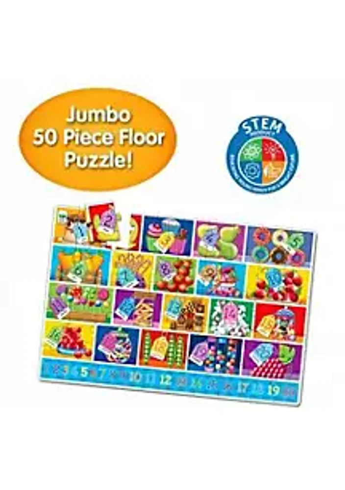 Learning Journey International Jumbo Floor Puzzles - Numbers - Extra Large Puzzle Measures 3 ft by 2 ft - Preschool Toys & Gifts for Boys & Girls Ages 3 and Up