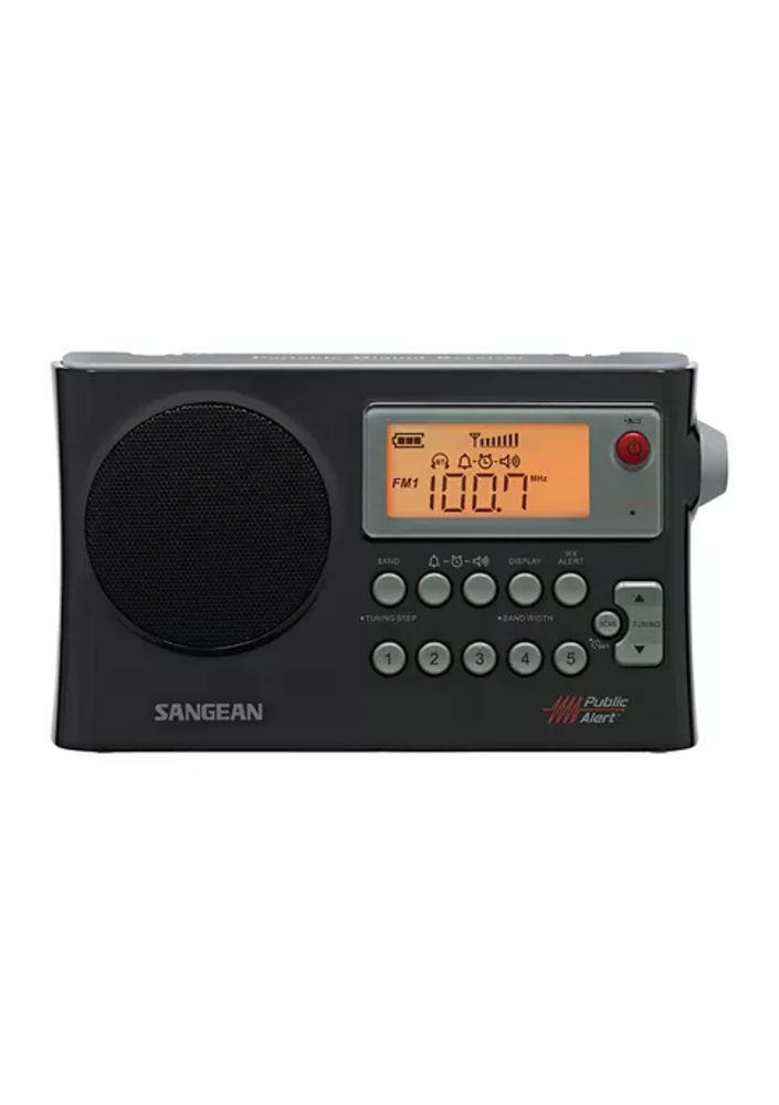 海外輸入】 Sangean AM FM Weather Band Emergency Waterproof Shower Clock Radio  with Large Easy to Read LCD Display