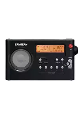 Sangean AM/FM Digital Rechargeable Compact Portable Clock Radio