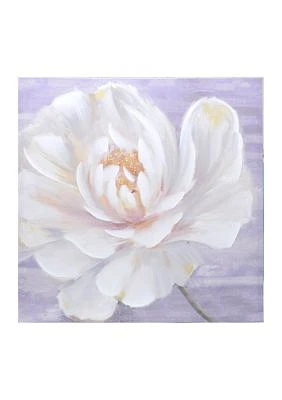 White Flower Canvas Wall Art