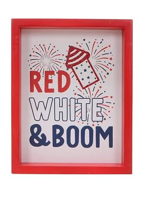 Red, White, Blue Block Wall Art