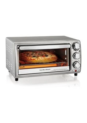 4-Slice Silver Toaster Oven