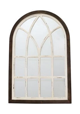 Mixed Wood Arch Mirror