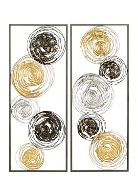 Contemporary Metal Wall Decor - Set of 2