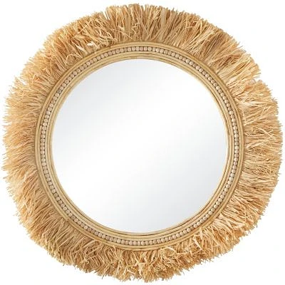 Modern Seagrass Wall Mirror