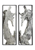 Contemporary Magnesium Oxide Wall Decor - Set of 2