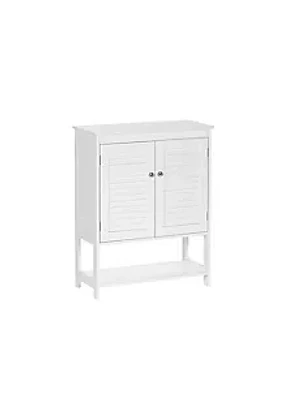 RiverRidge Home Ellsworth Two-Door Floor Cabinet with Open Shelf, White