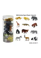 Recur 12 Piece Assorted Wild Animal Playset