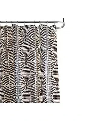 Bath Bliss Bath Bliss Shower Curtain Woven Stripes Design