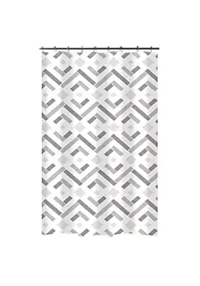 Bath Bliss Bath Bliss Shower Curtain Herringbone Design