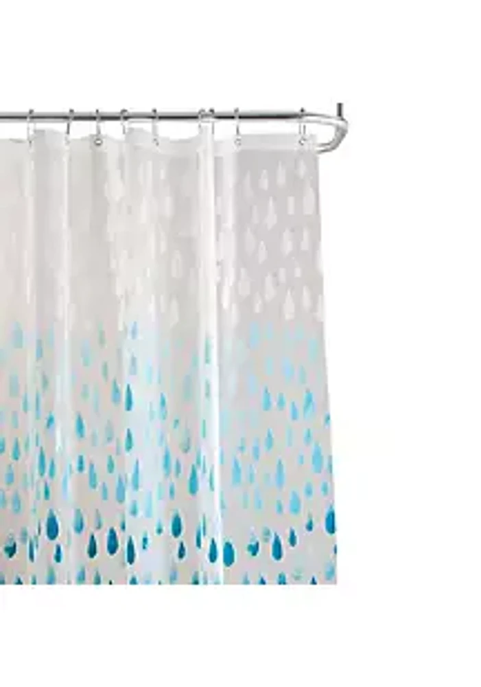Bath Bliss Bath Bliss Raindrop Design PEVA Shower Curtain in Ombre