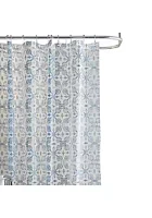 Bath Bliss Bath Bliss Lisbon Design PEVA Shower Curtain in Blue