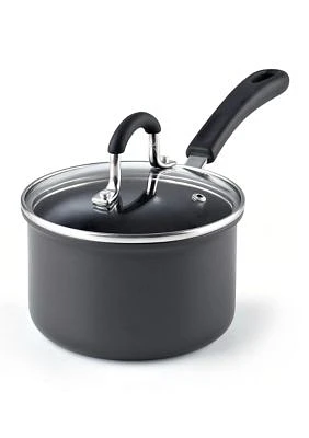 Black 1.5 Quart Anodized Nonstick Saucepan