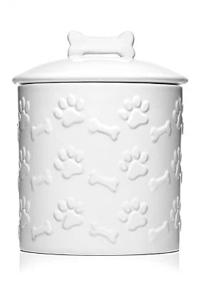 White Ceramic Treat Jar